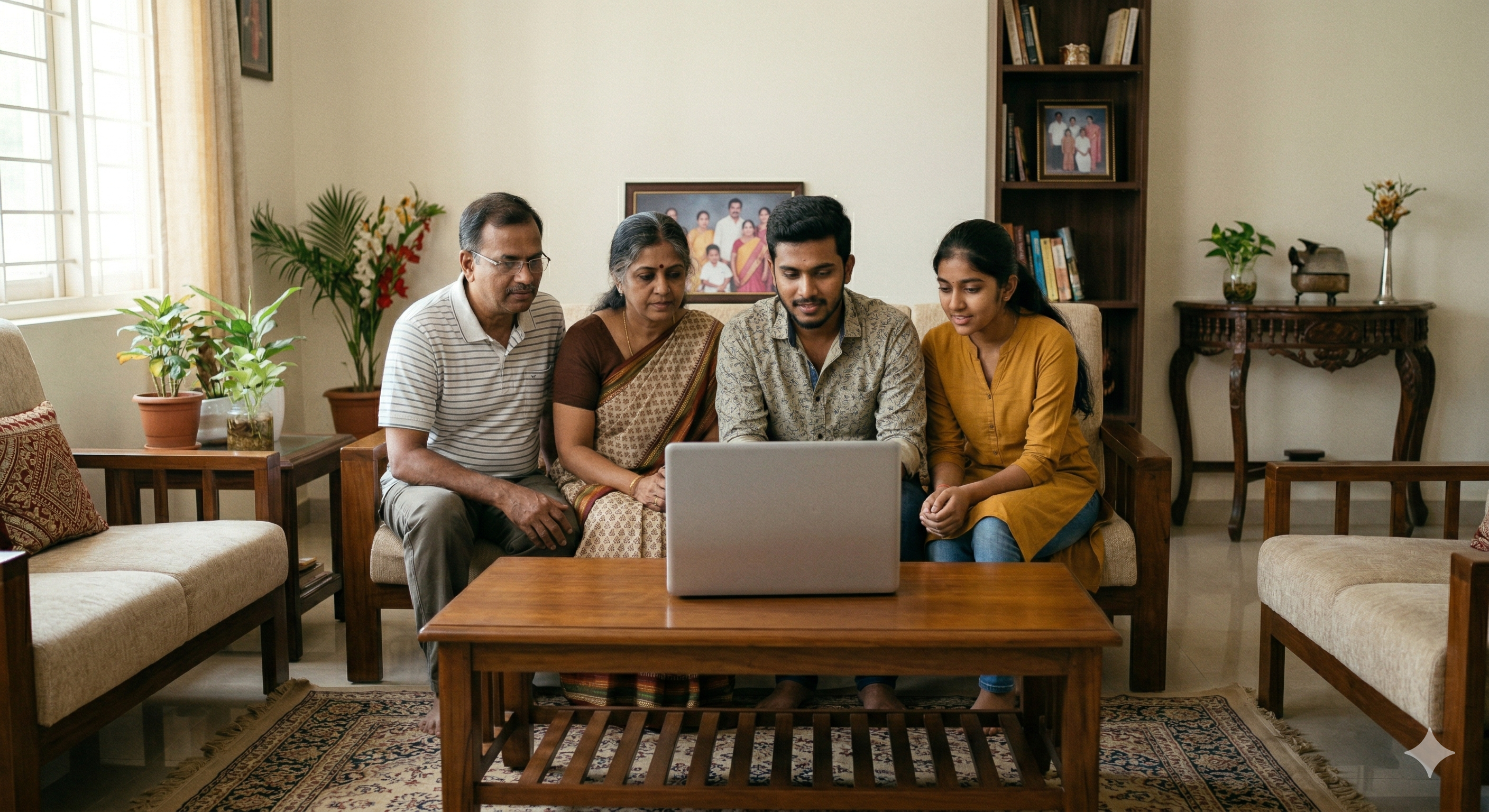 Tamil family browsing profiles on PonnuMappillai